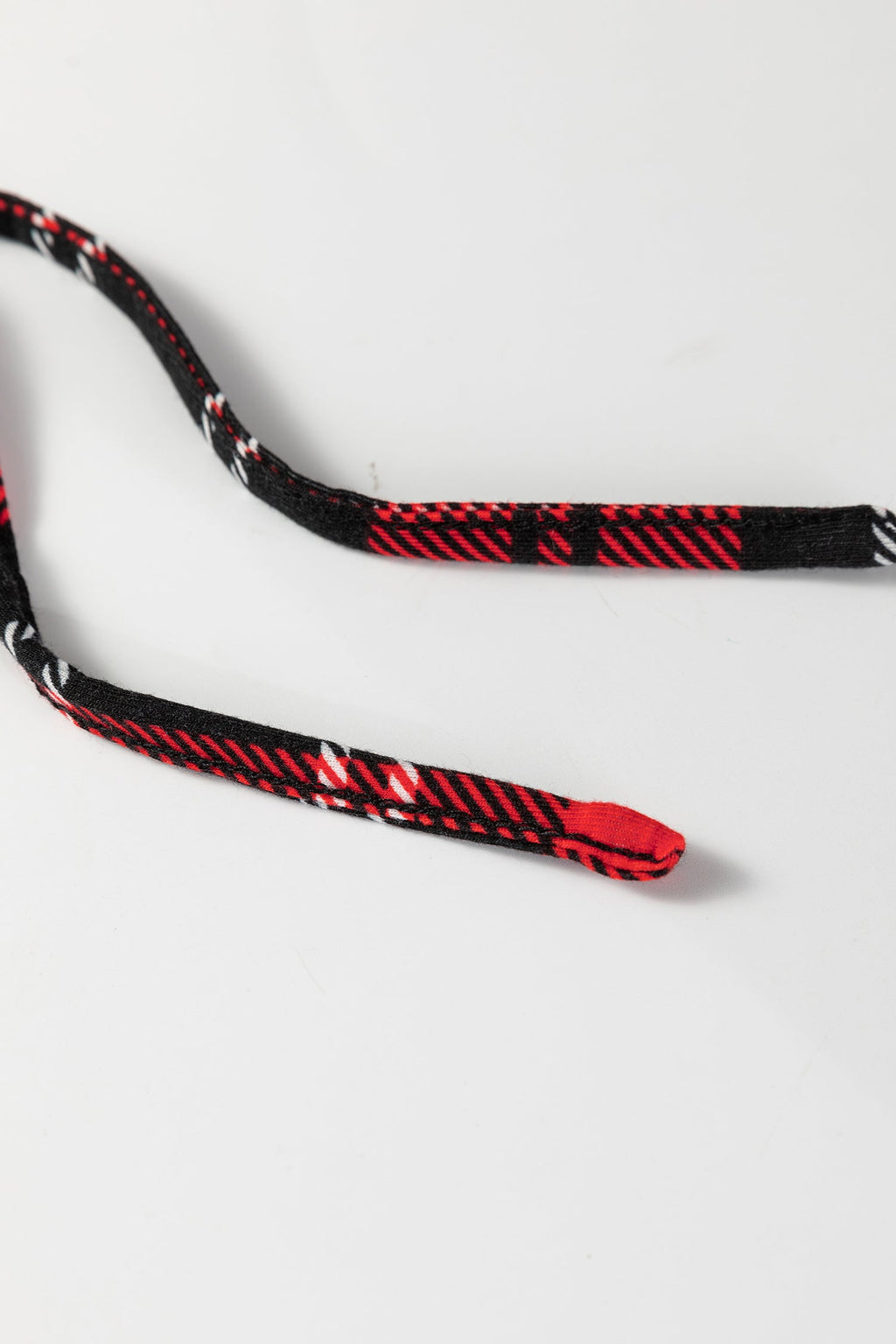 Red Festive Plaid Print Round Neck Long Sleeve and Pants 2 Piece Lounge Set