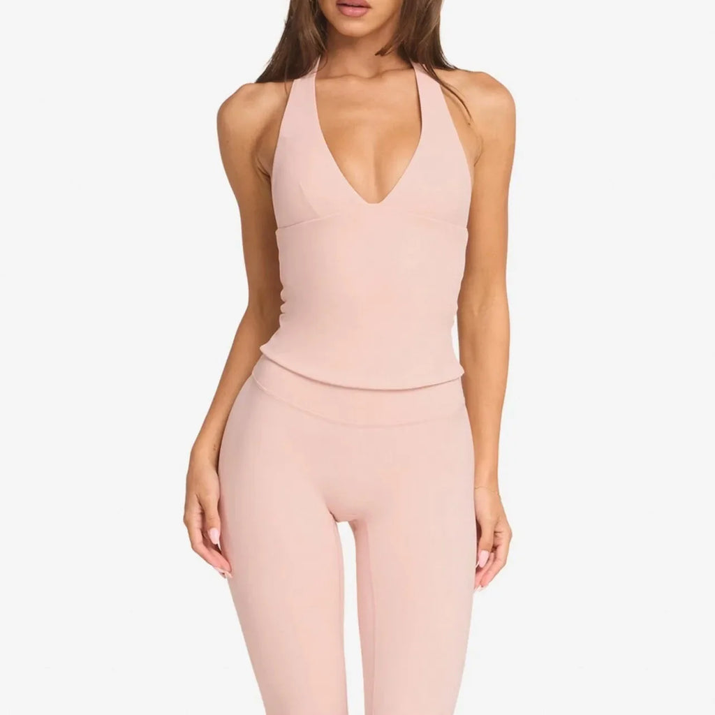 Women's V-Neck Top w/Built-in Bra