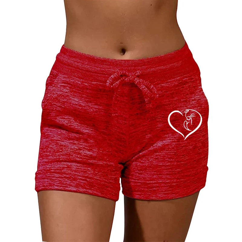 SunnyStride Women's High-Waist Sport Shorts
