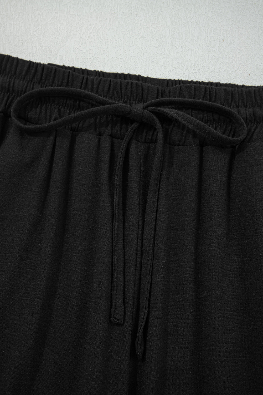 Black Contrast Trim Hooded Lounge Cardigan and Pants Set